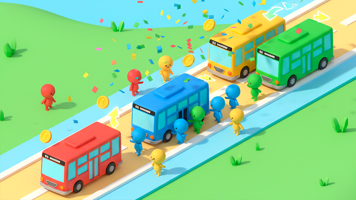 Crazy Bus Jam: Sort 'Em All!