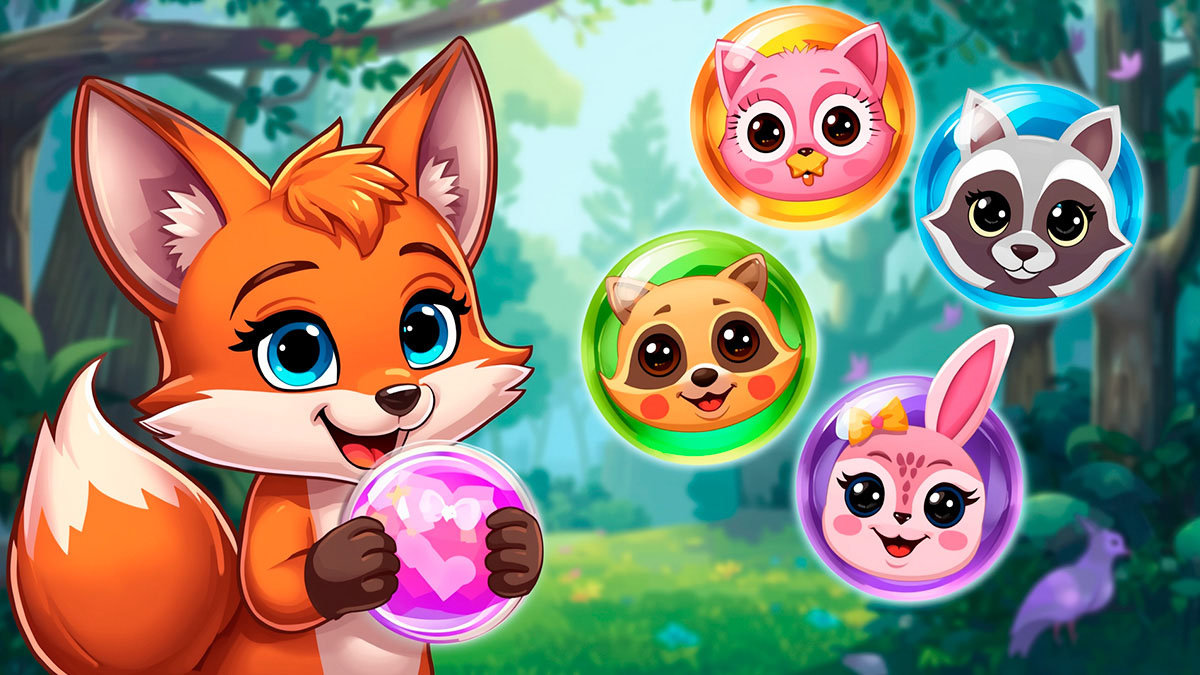 Fox Bubble Shooter: Animal Pop
